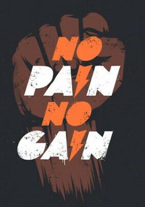 מוטיבציה יומיומית - הכל על מוטיבציה  פוסטרים  פוסטר No pain no gain